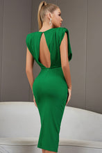 Load image into Gallery viewer, Open Back Pleated Detail Split Dress
