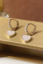 Load image into Gallery viewer, Rhinestone Heart Hoop Earrings

