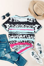 Load image into Gallery viewer, Animal Print Round Neck Tee Shirt
