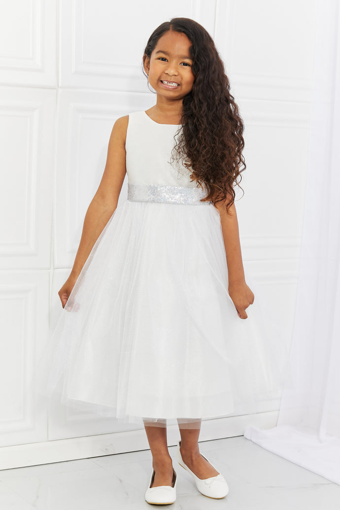 Kid's Dream Little Miss Classy Tutu Dress in Icy White