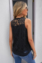 Load image into Gallery viewer, Lace Sleeveless Round Neck Top
