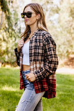 Load image into Gallery viewer, Sugarfox Destined for More Full Size Plaid Spliced Shacket
