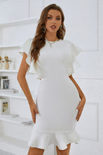 Load image into Gallery viewer, Butterfly Sleeve Fishtail Bandage Dress
