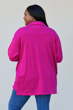 Load image into Gallery viewer, Zenana Full Size Jacquard Shacket in Magenta
