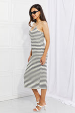 Load image into Gallery viewer, HYFVE One to Remember Striped Sleeveless Midi Dress
