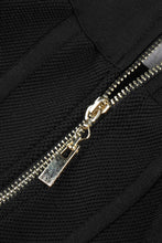 Load image into Gallery viewer, Padded Shoulder Strip Detail Crop Top
