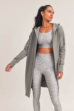 Load image into Gallery viewer, Long Cardigan with Hoodie in Moon Mist | DIBS 753
