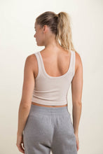 Load image into Gallery viewer, RIBBED Seamless Cropped Tank Top in Stone | DIBS
