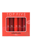 Italia Deluxe Top Five Mousse Matte Lipstick Set in Caliente Reds | DIBS CALIENTE