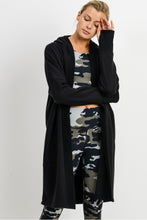 Load image into Gallery viewer, Super Soft Cardigan with Hoodie in Black | DIBS 761 **
