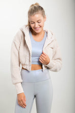 Load image into Gallery viewer, Sherpa hoodie crop jacket | DIBS 724
