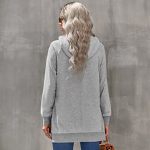 Load image into Gallery viewer, Side Slit Raglan Sleeve Hoodie with Kangaroo Pocket
