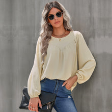 Load image into Gallery viewer, Gathered Detail Balloon Sleeve Blouse
