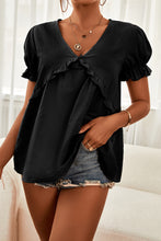 Load image into Gallery viewer, Frill Trim Flounce Sleeve Top
