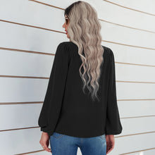 Load image into Gallery viewer, Gathered Detail Balloon Sleeve Blouse
