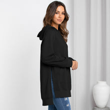 Load image into Gallery viewer, Side Slit Raglan Sleeve Hoodie with Kangaroo Pocket
