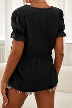 Load image into Gallery viewer, Frill Trim Flounce Sleeve Top
