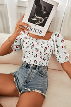 Load image into Gallery viewer, Ditsy Floral Smocked Crop Top
