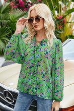 Load image into Gallery viewer, Floral Frill Trim Button Down Blouse
