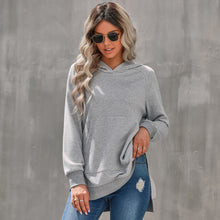 Load image into Gallery viewer, Side Slit Raglan Sleeve Hoodie with Kangaroo Pocket
