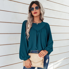 Load image into Gallery viewer, Gathered Detail Balloon Sleeve Blouse
