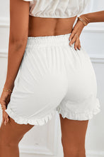 Load image into Gallery viewer, Ruffle Hem Paperbag Shorts with Pockets
