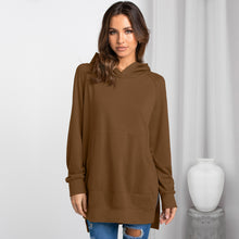 Load image into Gallery viewer, Side Slit Raglan Sleeve Hoodie with Kangaroo Pocket
