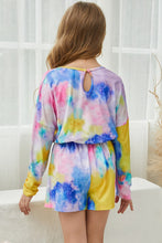 Load image into Gallery viewer, Girls Tie-Dye Round Neck Romper
