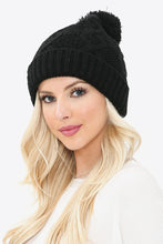 Load image into Gallery viewer, Justin Taylor Pom-Pom Trim Cuffed Knit Beanie
