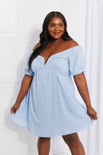 Load image into Gallery viewer, HEYSON Full Size Ruched Notched Neck Lace-Up Dress with Pockets
