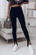 High Waist Ribbed/Lounge Slit pants