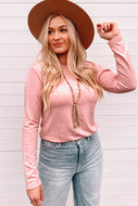 DIBS 1055 Cutout Racerback Long Sleeve Top