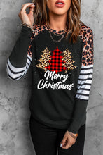 Load image into Gallery viewer, MERRY CHRISTMAS Tree Graphic Raglan Sleeve Top
