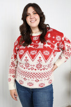 Load image into Gallery viewer, Haptics Full Size Christmas Fuzzy Dropped Shoulder Sweater
