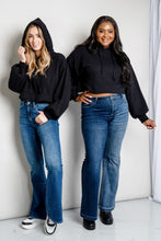 Load image into Gallery viewer, Zenana Full Size Balloon Sleeve Drawstring Detail Cropped Hoodie
