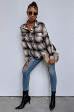 Load image into Gallery viewer, Plaid Pocketed Button Down Shirt
