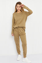 Load image into Gallery viewer, Zenana Comfy and Cozy Full Size Run Lounge Set in Khaki
