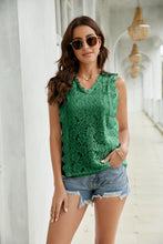 Load image into Gallery viewer, Lace Scalloped Keyhole V-Neck Tank

