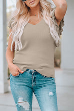 Load image into Gallery viewer, Cascading Ruffles Knit Tank Top
