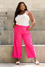 Load image into Gallery viewer, And The Why In The Mix Full Size Pleated Detail Linen Pants in Hot Pink
