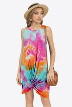 Load image into Gallery viewer, Tie-Dye Twisted Round Neck Sleeveless Dress
