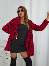 Load image into Gallery viewer, Printed Double-Breasted Lapel Collar Fleece Jacket
