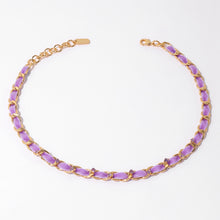 Load image into Gallery viewer, Decorative Rhinestone Velvet Ribbon Chain Necklace
