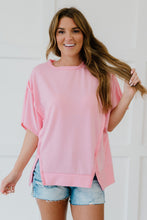 Load image into Gallery viewer, Sew In Love Sippin' Lemonade Full Size Run French Terry Top in Pink
