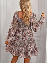Load image into Gallery viewer, Floral Smocked Ruffle Hem Flounce Sleeve Dress
