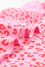 Load image into Gallery viewer, Leopard Print Lace Short Sleeve Blouse
