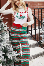 Load image into Gallery viewer, Christmas Knit Straight-Leg Overalls

