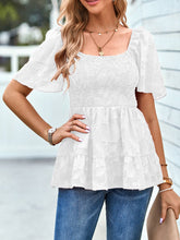 Load image into Gallery viewer, Smocked Square Neck Babydoll Blouse
