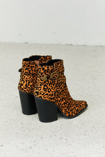 Load image into Gallery viewer, Qupid Leopard Buckle Detail Booties
