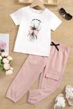 Load image into Gallery viewer, Girls Graphic Tee and Joggers Set
